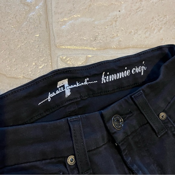 7 For All Mankind Black Kimmie Crop Jeans - Picture 10 of 11